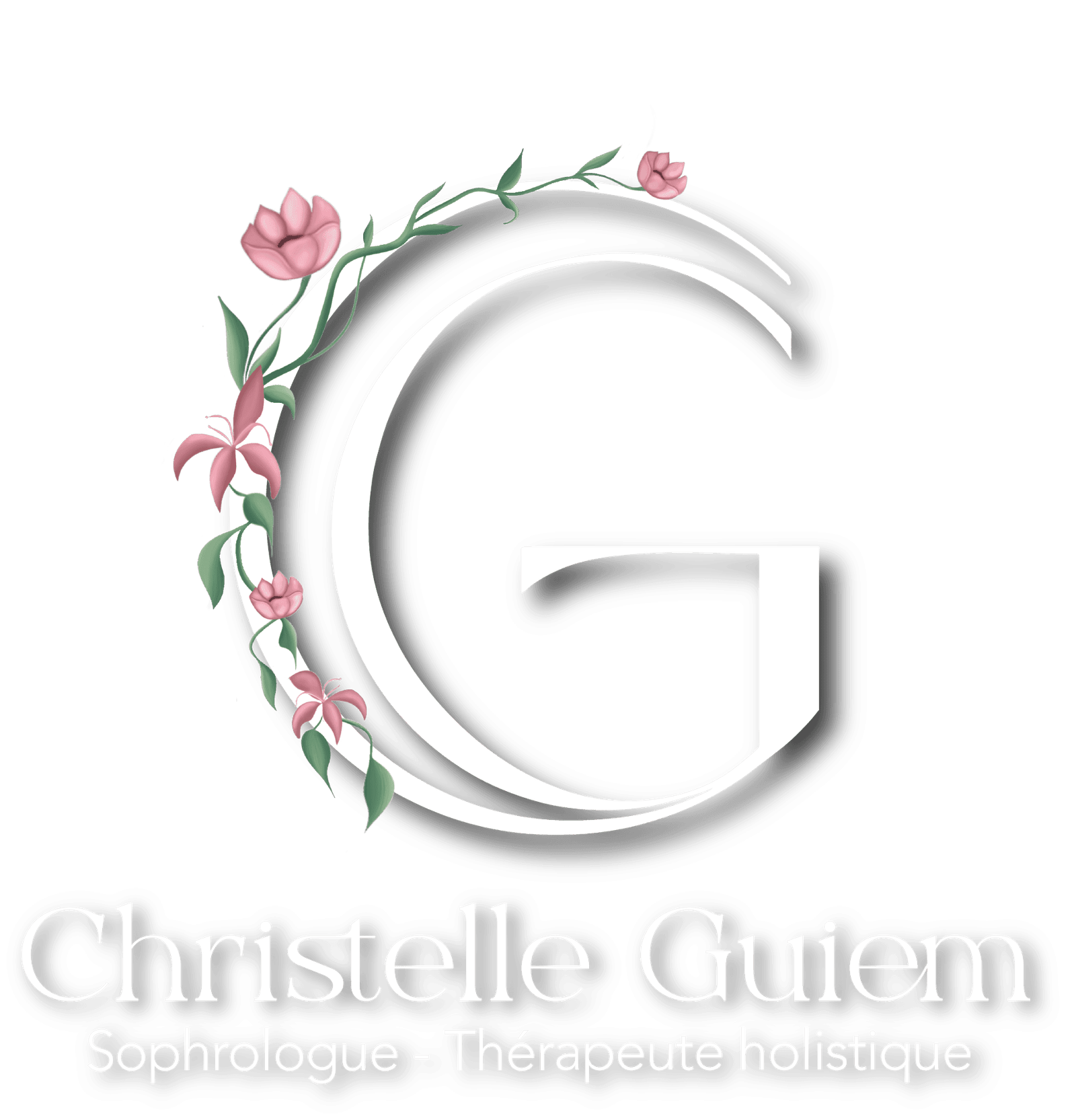 Christelle Guiem thérapeute holistique logo blanc