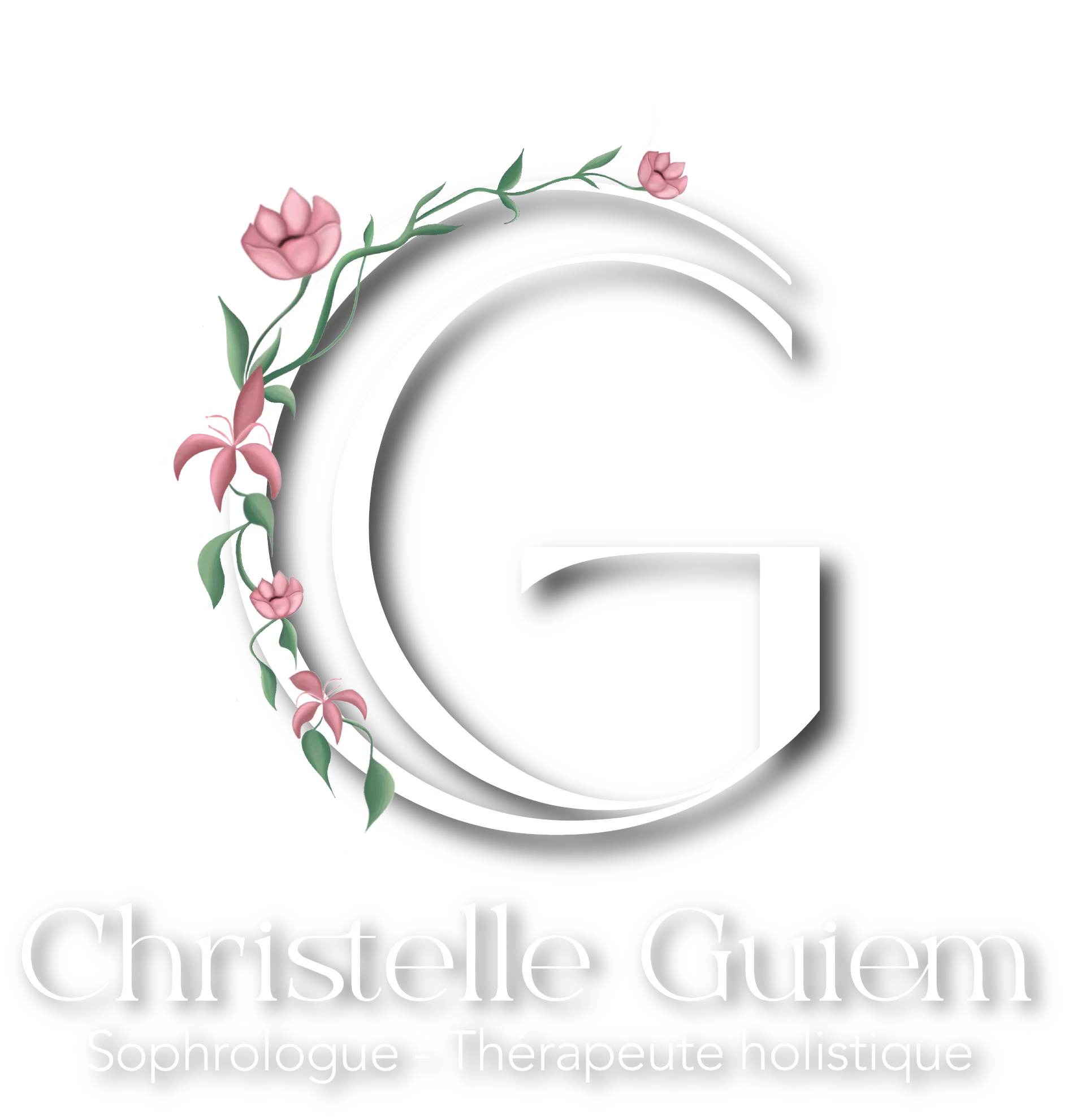 Christelle Guiem thérapeute holistique logo blanc